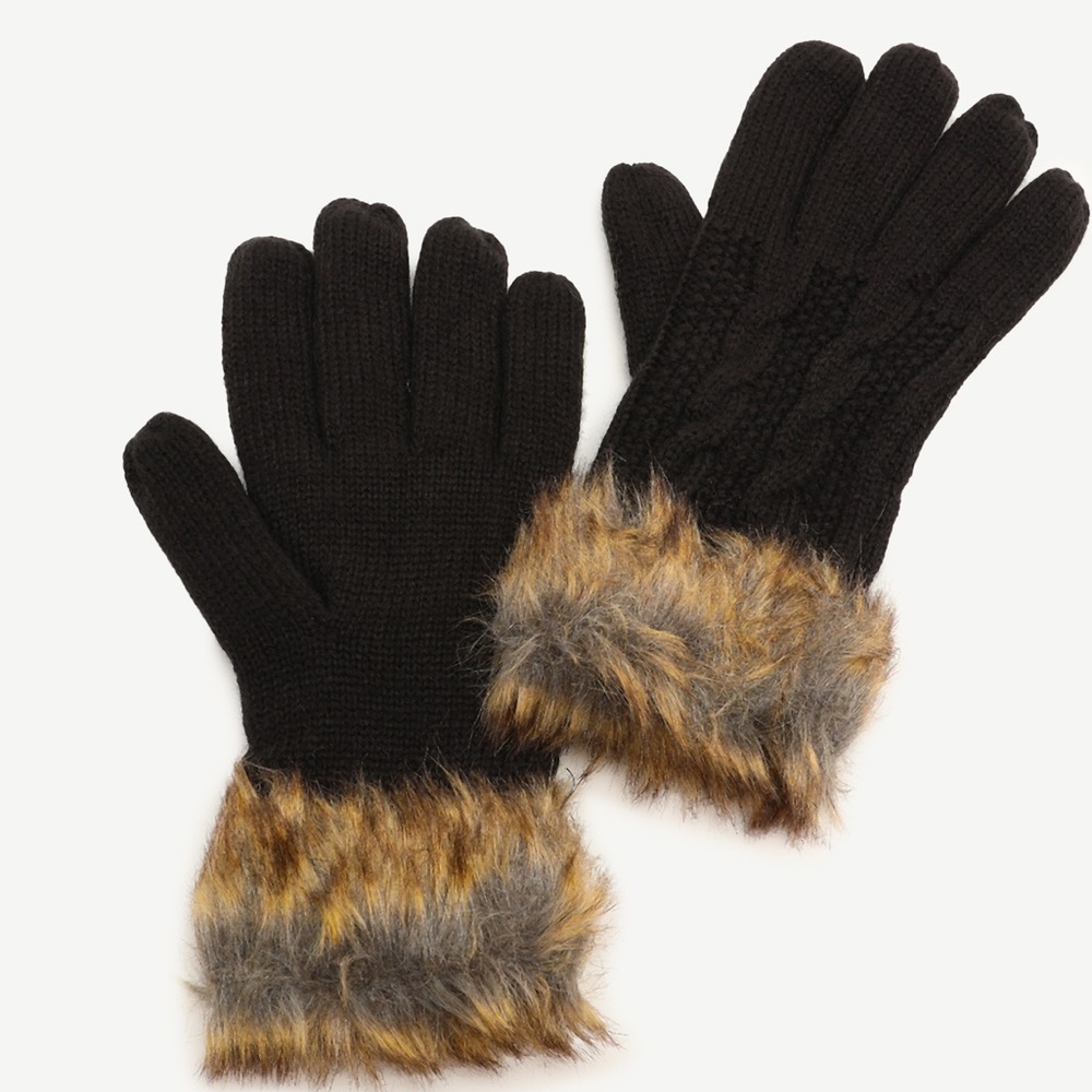 New mittens with faux fur